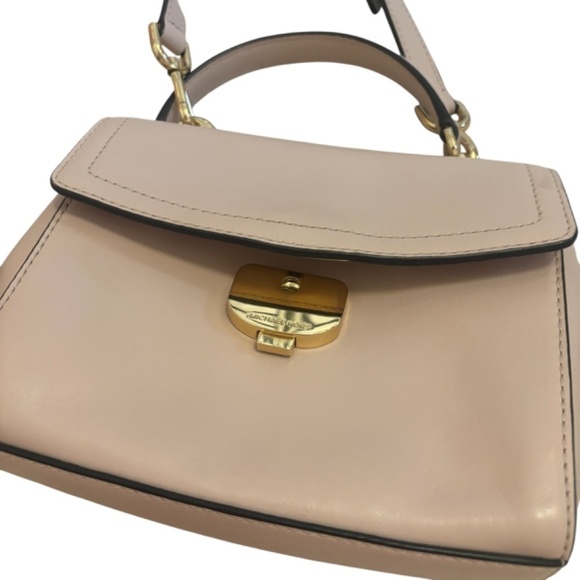 Michael Kors Ava Extra-Small Leather Pink Blush Crossbody Bag - Picture 11 of 12